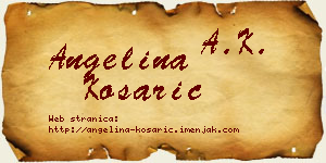 Angelina Košarić vizit kartica